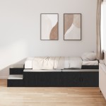 vidaXL Cadru de pat cu depozitare Stejar negru 234 x 118 x 53.5 cm vidaXL Cadru de pat cu depozitare Stejar negru 234 x 118 x 53.5 cm