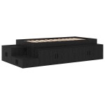 vidaXL Cadru de pat cu depozitare Stejar negru 234 x 118 x 53.5 cm vidaXL Cadru de pat cu depozitare Stejar negru 234 x 118 x 53.5 cm