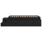 vidaXL Cadru de pat cu depozitare Stejar negru 234 x 118 x 53.5 cm vidaXL Cadru de pat cu depozitare Stejar negru 234 x 118 x 53.5 cm