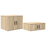 vidaXL Cadru de pat cu depozitare Stejar Sonoma 234 x 118 x 53.5 cm