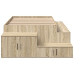 vidaXL Cadru de pat cu depozitare Stejar Sonoma 234 x 103 x 53.5 cm vidaXL Cadru de pat cu depozitare Stejar Sonoma 234 x 103 x 53.5 cm