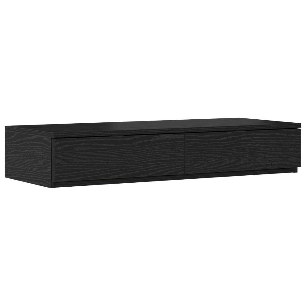vidaXL Cadru de pat cu depozitare Stejar negru 236.5 x 80 x 31.5 cm
