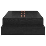vidaXL Cadru de pat cu depozitare Stejar negru 236.5 x 80 x 31.5 cm