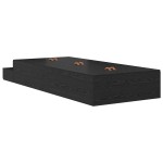vidaXL Cadru de pat cu depozitare Stejar negru 236.5 x 80 x 31.5 cm