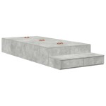 vidaXL Cadru de pat cu depozitare Gri din beton 236.5 x 80 x 31.5 cm