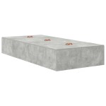 vidaXL Cadru de pat cu depozitare Gri din beton 236.5 x 80 x 31.5 cm