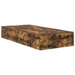 vidaXL Cadru de pat cu depozitare Stejar fumuriu 236.5 x 80 x 31.5 cm
