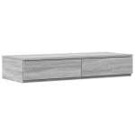 vidaXL Cadru de pat cu depozitare sonoma gri 236.5 x 80 x 31.5 cm