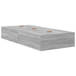 vidaXL Cadru de pat cu depozitare sonoma gri 236.5 x 80 x 31.5 cm