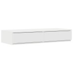 vidaXL Cadru de pat cu depozitare cu sertar Alb 236.5 x 90 x 31.5 cm