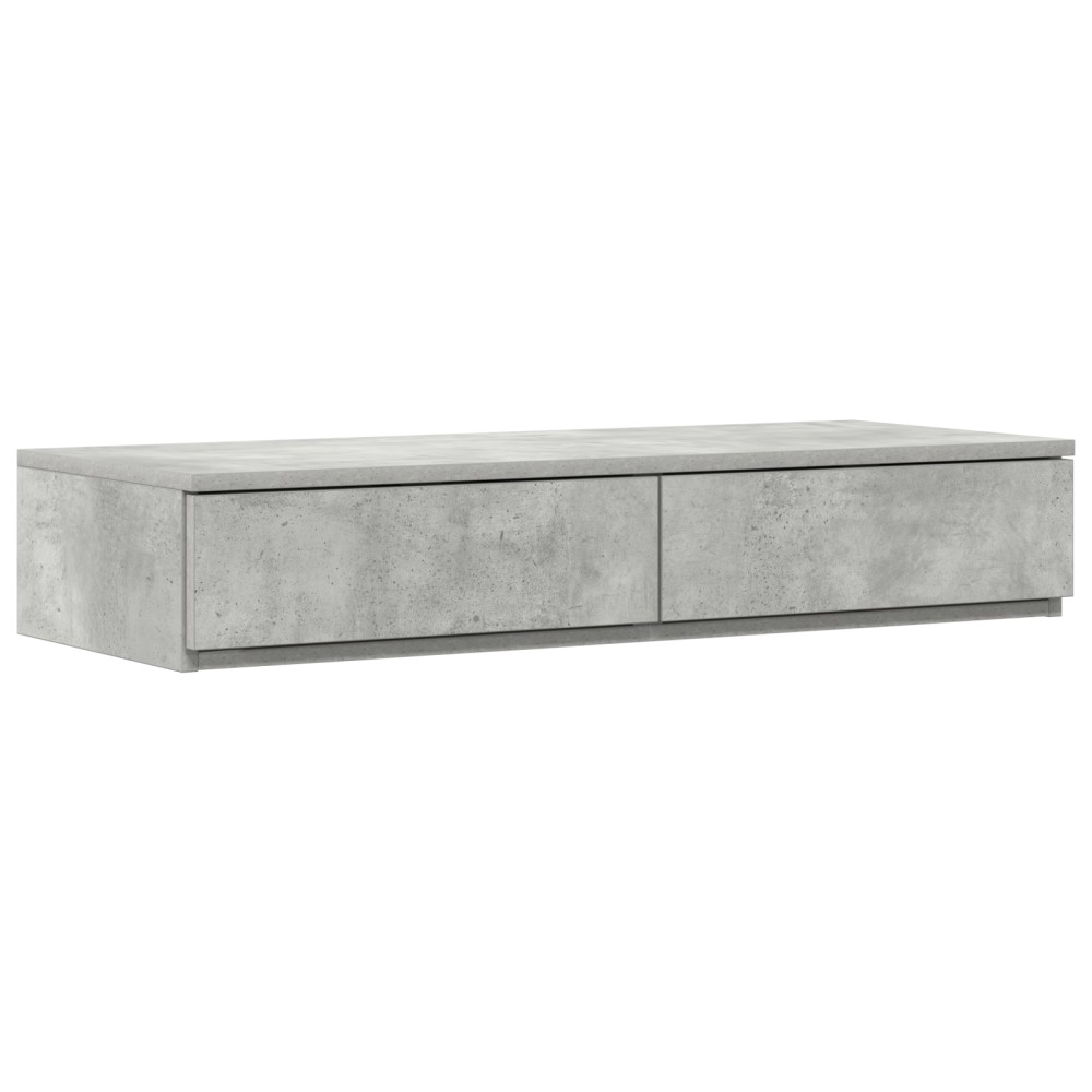 vidaXL Cadru de pat cu depozitare Gri din beton 236.5 x 90 x 31.5 cm