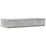 vidaXL Cadru de pat cu depozitare Gri din beton 236.5 x 90 x 31.5 cm
