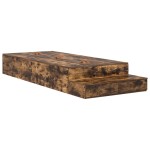vidaXL Cadru de pat cu depozitare Stejar fumuriu 236.5 x 90 x 31.5 cm