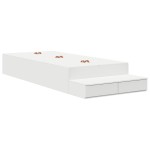 vidaXL Cadru de pat cu depozitare cu sertar Alb 236.5 x 90 x 31.5 cm