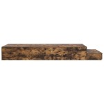 vidaXL Cadru de pat cu depozitare Stejar fumuriu 236.5 x 100 x 31.5 cm
