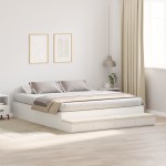 vidaXL Cadru de pat cu depozitare cu sertar Alb 236.5 x 200 x 31.5 cm