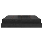 vidaXL Cadru de pat cu depozitare Stejar negru 236.5 x 200 x 31.5 cm