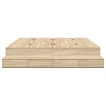 vidaXL Cadru de pat cu depozitare Stejar Sonoma 236.5 x 200 x 31.5 cm vidaXL Cadru de pat cu depozitare Stejar Sonoma 236.5 x 200 x 31.5 cm