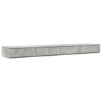 vidaXL Cadru de pat cu depozitare Gri din beton 236.5 x 200 x 31.5 cm