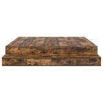 vidaXL Cadru de pat cu depozitare Stejar fumuriu 236.5 x 200 x 31.5 cm