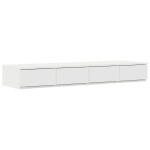 vidaXL Cadru de pat cu depozitare cu sertar Alb 236.5 x 120 x 31.5 cm