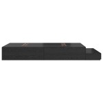 vidaXL Cadru de pat cu depozitare Stejar negru 236.5 x 120 x 31.5 cm