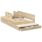 vidaXL Cadru de pat cu depozitare Stejar Sonoma 236.5 x 120 x 31.5 cm