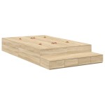 vidaXL Cadru de pat cu depozitare Stejar Sonoma 236.5 x 120 x 31.5 cm