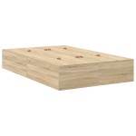 vidaXL Cadru de pat cu depozitare Stejar Sonoma 236.5 x 120 x 31.5 cm