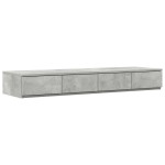 vidaXL Cadru de pat cu depozitare Gri din beton 236.5 x 120 x 31.5 cm
