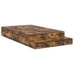 vidaXL Cadru de pat cu depozitare Stejar fumuriu 236.5 x 120 x 31.5 cm