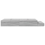 vidaXL Cadru de pat cu depozitare sonoma gri 236.5 x 120 x 31.5 cm