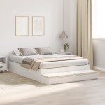 vidaXL Cadru de pat alb 140x200 cm