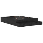 vidaXL Cadru de pat cu depozitare Stejar negru 236.5 x 140 x 31.5 cm