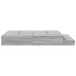 vidaXL Cadru de pat cu depozitare sonoma gri 236.5 x 140 x 31.5 cm