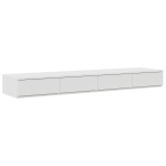 vidaXL Cadru de pat cu depozitare cu sertar Alb 236.5 x 150 x 31.5 cm