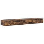 vidaXL Cadru de pat cu depozitare Stejar fumuriu 236.5 x 150 x 31.5 cm