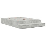 vidaXL Cadru de pat cu depozitare Gri din beton 236.5 x 160 x 31.5 cm