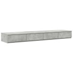 vidaXL Cadru de pat cu depozitare Gri din beton 236.5 x 160 x 31.5 cm