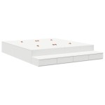 vidaXL Cadru de pat cu depozitare cu sertar Alb 236.5 x 180 x 31.5 cm vidaXL Cadru de pat cu depozitare cu sertar Alb 236.5 x 180 x 31.5 cm
