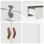 vidaXL Cadru de pat cu depozitare cu sertar Alb 236.5 x 180 x 31.5 cm vidaXL Cadru de pat cu depozitare cu sertar Alb 236.5 x 180 x 31.5 cm