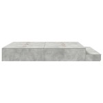 vidaXL Cadru de pat cu depozitare Gri din beton 236.5 x 180 x 31.5 cm