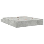 vidaXL Cadru de pat cu depozitare Gri din beton 236.5 x 180 x 31.5 cm