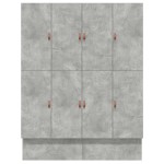 vidaXL Cadru de pat cu depozitare Gri din beton 236.5 x 180 x 31.5 cm