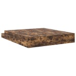 vidaXL Cadru de pat cu depozitare Stejar fumuriu 236.5 x 180 x 31.5 cm