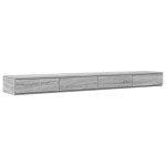 vidaXL Cadru de pat cu depozitare sonoma gri 236.5 x 180 x 31.5 cm