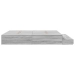 vidaXL Cadru de pat cu depozitare sonoma gri 236.5 x 180 x 31.5 cm