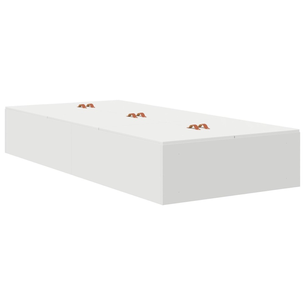 vidaXL Cadru de pat cu depozitare cu sertar Alb 226.5 x 90 x 31.5 cm