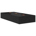 vidaXL Cadru de pat cu depozitare Stejar negru 226.5 x 90 x 31.5 cm