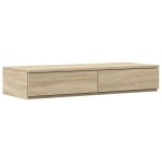 vidaXL Cadru de pat cu depozitare Stejar Sonoma 226.5 x 90 x 31.5 cm